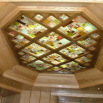 سقف کاذب شیشه ای دکوراتیو و نورگیر شیشه ای رنگی